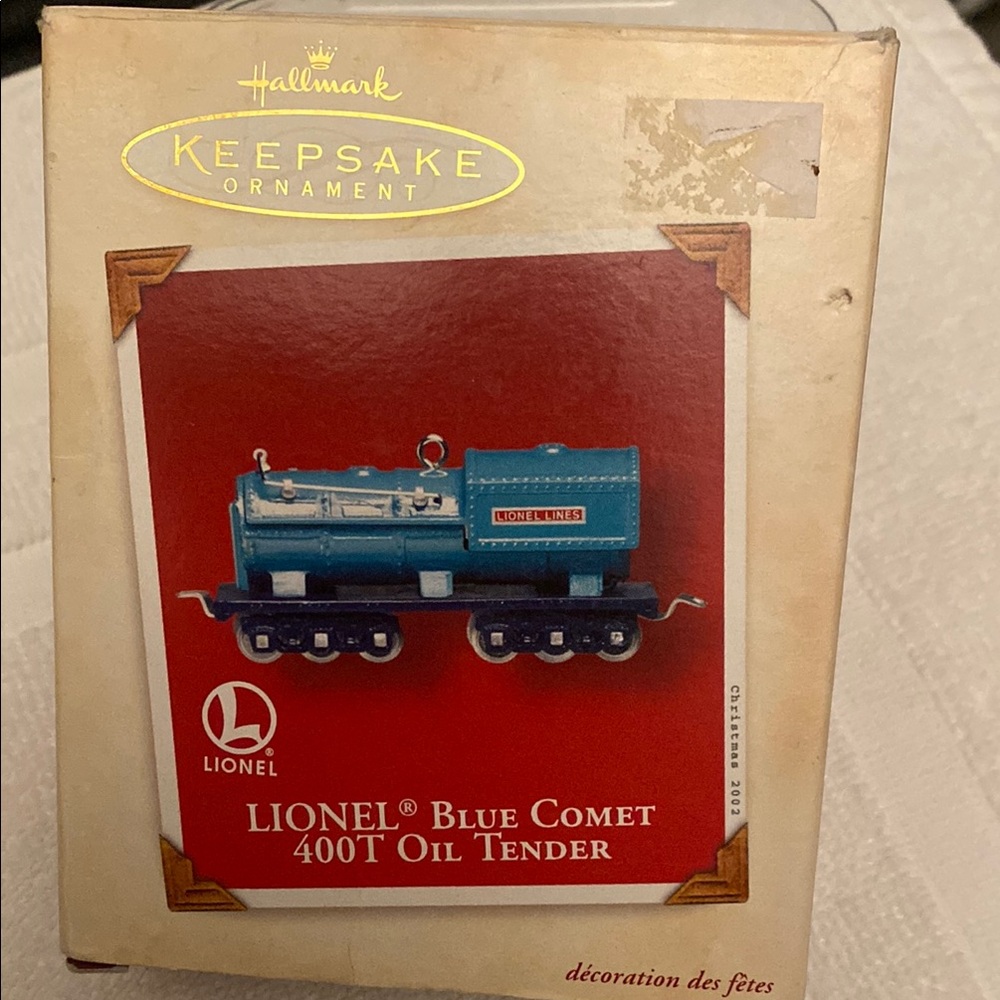 Hallmark Lionel Blue Comet Ornament 400T Oil Tender Cast Metal 2002